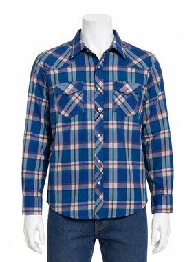 Wrangler Men’s Plaid Western Shirt – Size XL